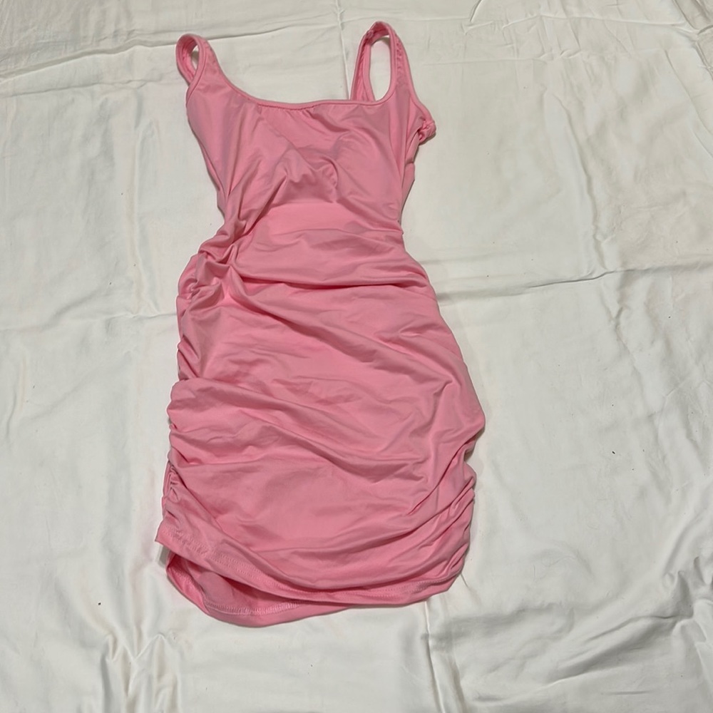 Pink mini dress